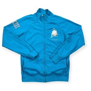 Lamborghini Jacket Women's Large Blue Embroidered Track Racing Activewear